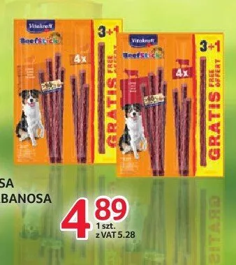 Snack dla psa w formie kabanosa Vitakraft promocja w Selgros