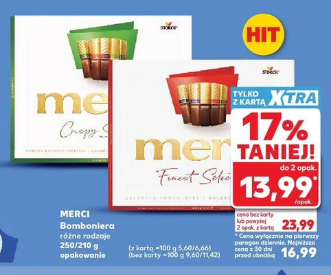 Bomboniera Merci Finest Selection promocja w Kaufland