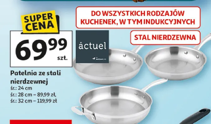 Patelnia ze stali nierdzewnej promocja w Auchan
