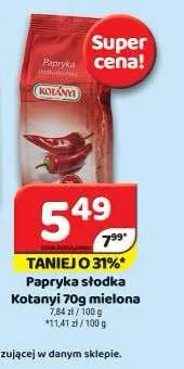 Papryka słodka mielona Kotányi promocja w Delfin