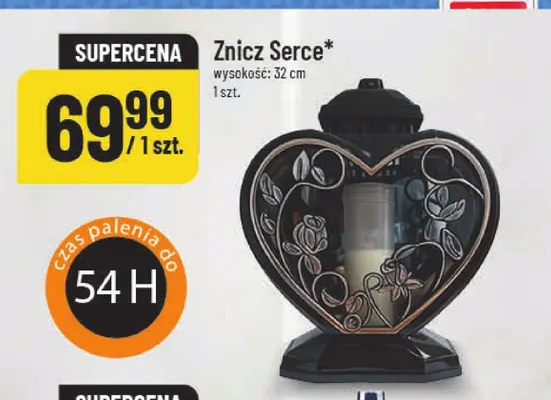 Znicz Serce 32 cm promocja w POLOmarket