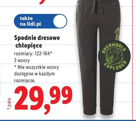 Spodnie dresowe chłopięce promocja w Lidl