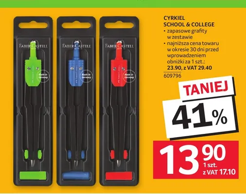 Cyrkiel School & College Faber-Castell promocja w Selgros