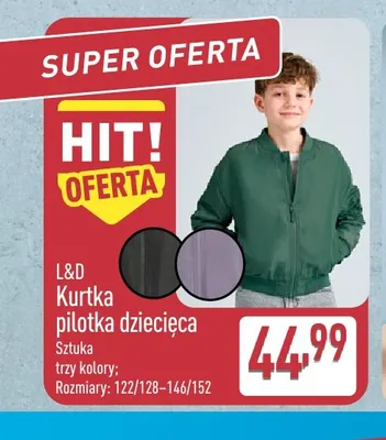 Kurtka pilotka dziecięca L & D promocja w Aldi