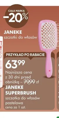 Szczotka do włosów pastelowa JANEKE SUPERBRUSH promocja w Super-Pharm