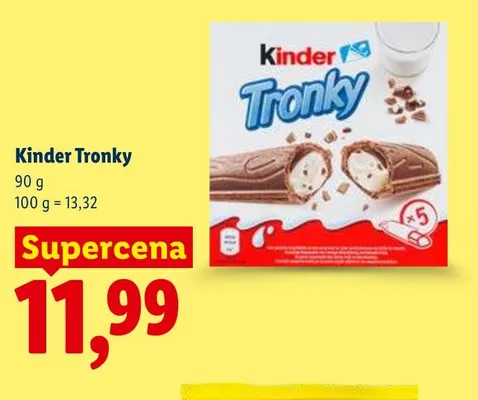 Wafelki Tronky Kinder promocja w Lidl