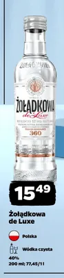 Wódka czysta Żołądkowa de Luxe promocja w Netto