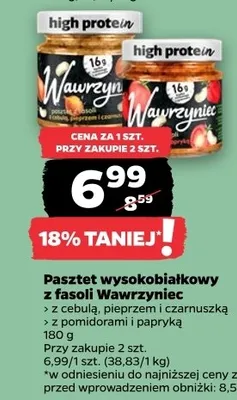 Pasztet wysokobiałkowy z serii Waurzyn promocja w Netto