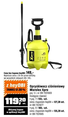Opryskiwacz ciśnieniowy Marolex Xpro pojemność 5l promocja w OBI