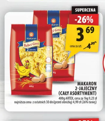 Makaron 2-jajeczny Babci Gosi promocja w Arhelan