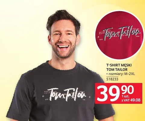 T-shirt męski Tom Tailor promocja w Selgros