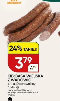 Kiełbasa wiejska z Wadowic promocja w Chata Polska