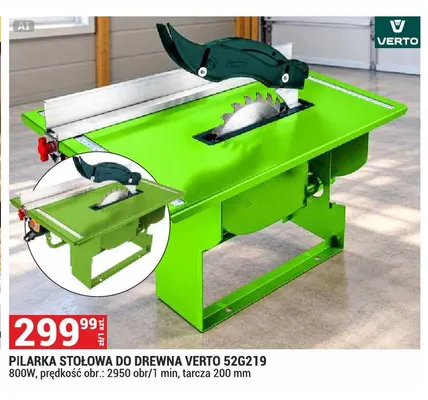 Pilarka stołowa do drewna Verto 52G219 promocja w Merkury Market