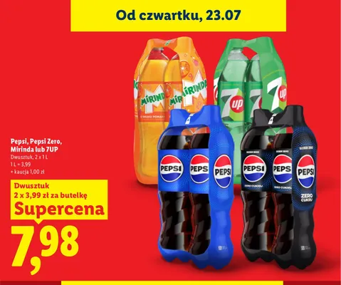 Napój gazowany Pepsi Zero 2-pak promocja w Lidl