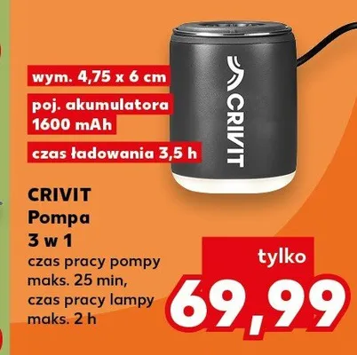 Pompa 3 w 1 CRIVIT wym. 4,75x6cm promocja w Kaufland