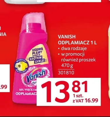 Odplamiacz Vanish promocja w Selgros