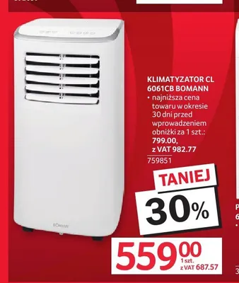 Klimatyzator Bomann promocja w Selgros