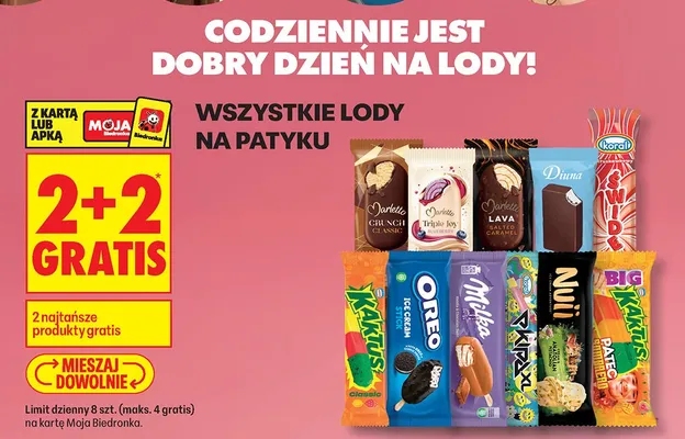 Lody na patyku Marletto Crunch Classic promocja w Biedronka