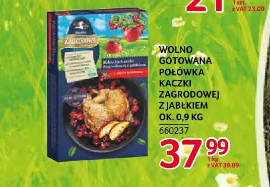 Wolno gotowana połówka kaczki z jabłkiem promocja w Selgros