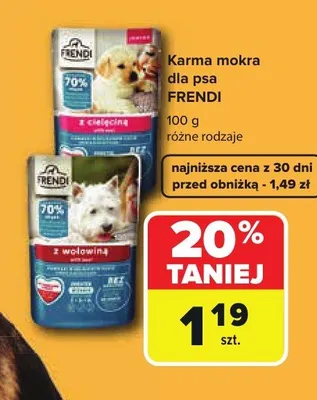 Karma mokra dla psa Frendi z cielęciną promocja w Carrefour Market