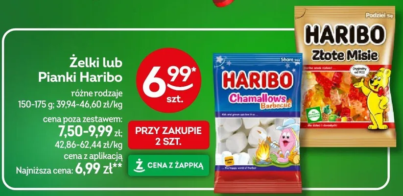 Żelki lub pianki haribo różne rodzaje promocja w Żabka