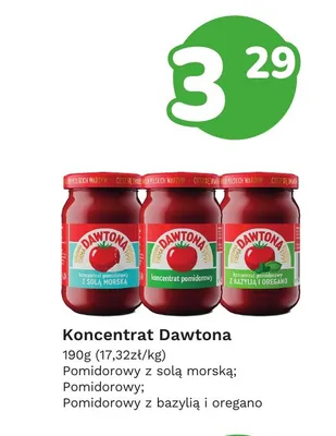 Koncentrat pomidorowy z solą morską Dawtona promocja w Limonka