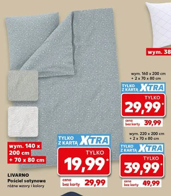 Pościel satynowa LIVARNO 140x200 cm promocja w Kaufland