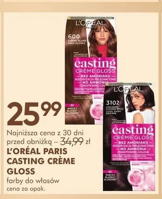 Farby do włosów L'ORÉAL PARIS Casting Crème Gloss promocja w Super-Pharm