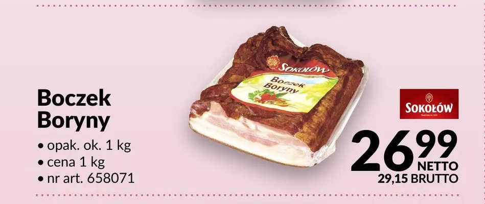 Boczek Boryny Sokołów promocja w Makro