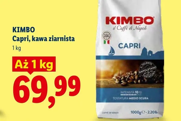 Kawa ziarnista Kimbo Capri promocja w Lidl