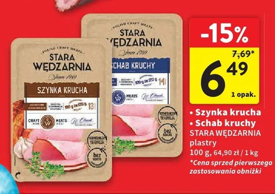 Szynka krucha promocja w Intermarche