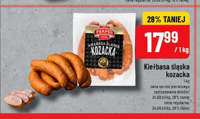Kiełbasa śląska kozacka Pekpol promocja w POLOmarket