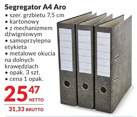 Segregator A4 Aro promocja w Makro