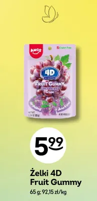 Żelki Amos 4D Fruit Gummy promocja w Żabka