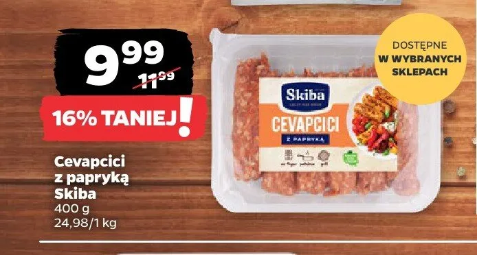 Cevapcici z papryką Skiba promocja w Netto