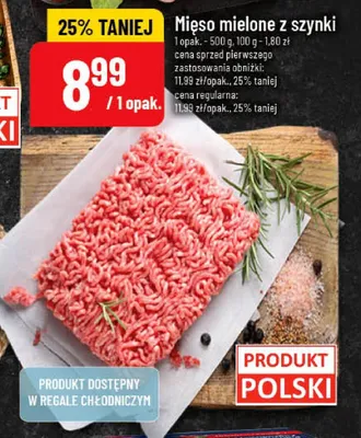 Mięso mielone z szynki promocja w POLOmarket