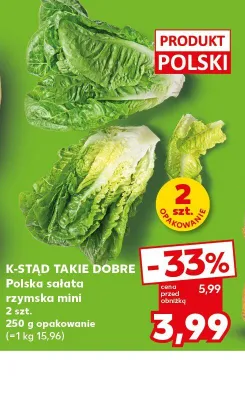 Sałata rzymska mini polska K-Stąd Takie Dobre promocja w Kaufland