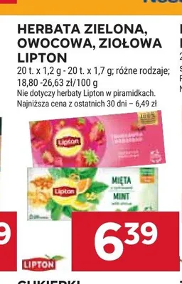 Herbata ziołowa Lipton Mięta promocja w Stokrotka