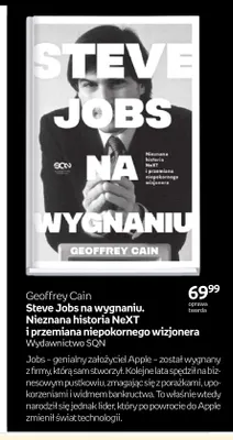 Książka Steve Jobs na wygnaniu Nieznana historia NeXT i przemiana niepokornego wizjonera Geoffrey Cain promocja w Empik