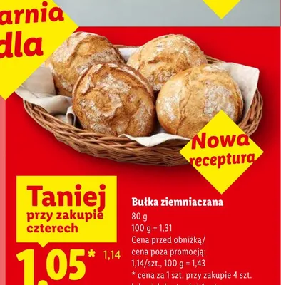 Bułka ziemniaczana promocja w Lidl