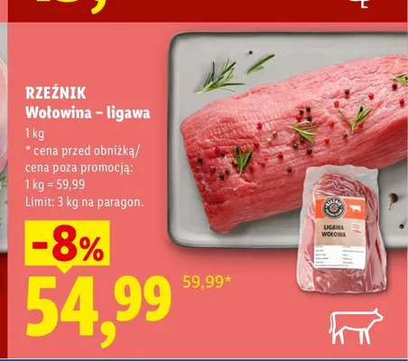 Wołowina ligawa Rzeźnik promocja w Lidl