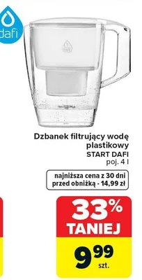 Dzbanek filtrujący wodę plastikowy Start poj. 4 l promocja w Carrefour