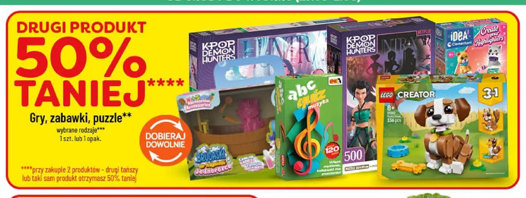 Gry, zabawki, puzzle promocja w POLOmarket