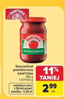 Koncentrat pomidorowy Dawtona promocja w Carrefour Market