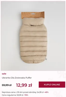 Ubranko dla zwierzaka Puffer home&you promocja w home&you