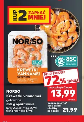 Krewetki vannamei blanszowane Golden seafood promocja w Kaufland