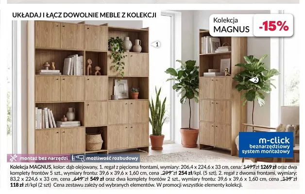 Regał z dwoma frontami Magnus promocja w Salony Agata