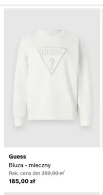 Bluza Guess mleczny promocja w Lounge by Zalando