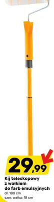 Kij teleskopowy z wałkiem do farb emulsyjnych promocja w Bricomarche