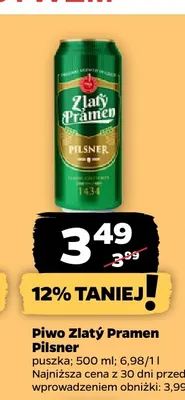 Piwo Zlatý Pramen Pilsner promocja w Netto
